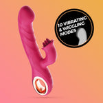 Vibrator iepuraș din silicon Crushious Mirenca 22,5 cm