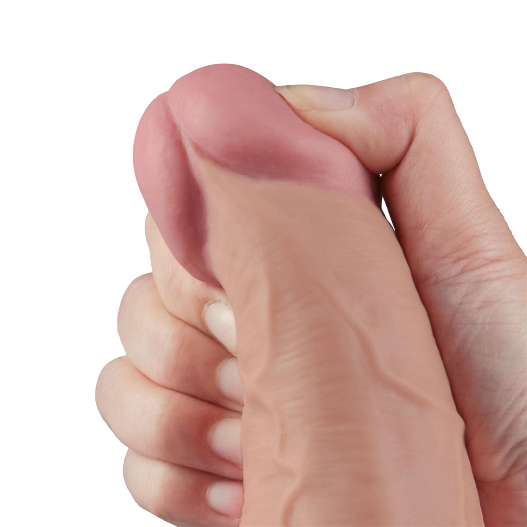 Dildo vibrant realist Lovetoy Softee TPE, culoarea pielii, USB, 26,5 cm
