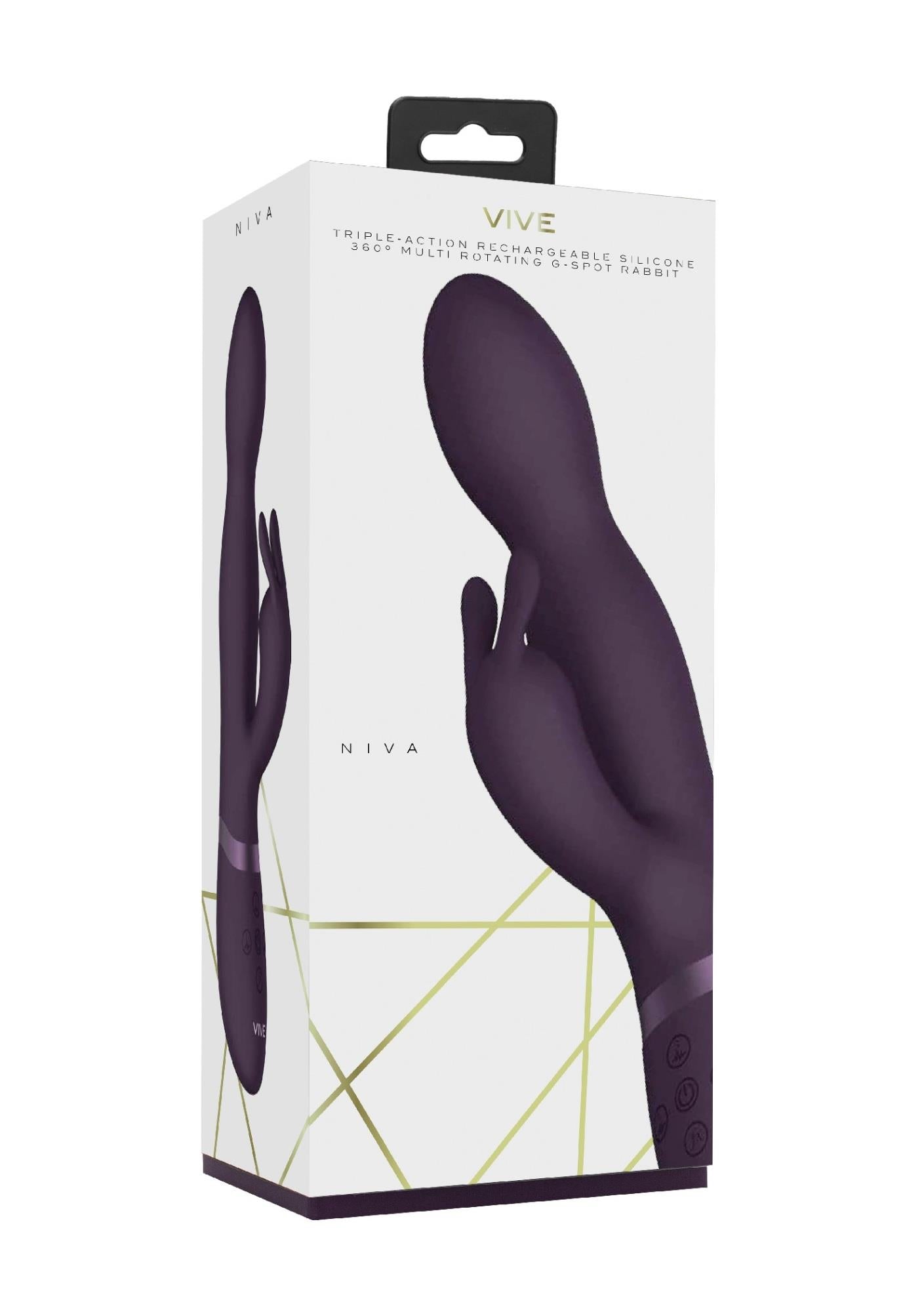 Vibrator Niva ShotsToys Iepuraș Violet USB 360 de grade