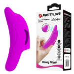 Vibrator pentru deget Pretty Love Delphini din silicon, 10 funcții