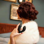 Vibrator portabil Rosy Gold cu carcasă de încărcare, negru