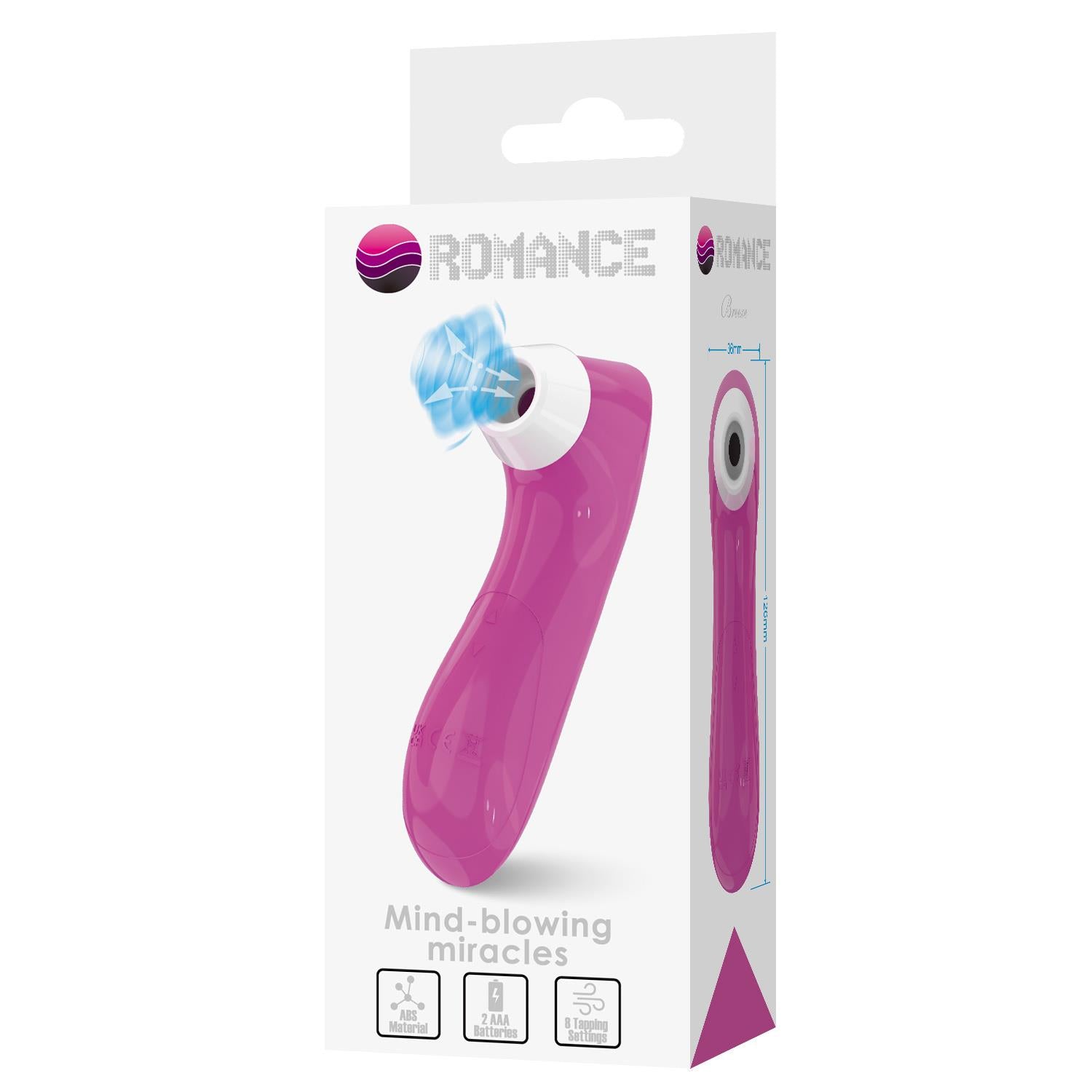 Stimulator clitoridian compact Breeze Romance Pink cu sucțiune