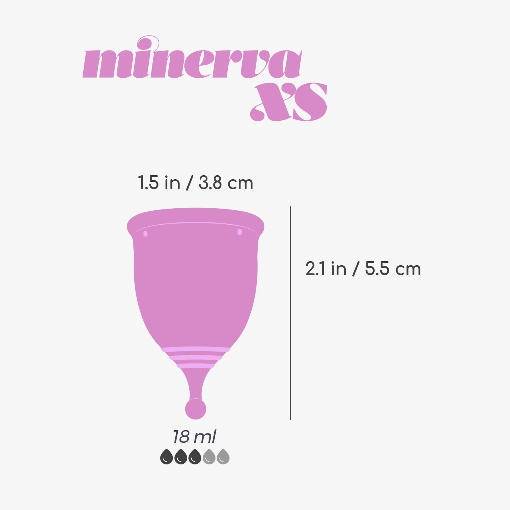 Cupă menstruală Crushious Minerva XS 5,5 cm cu husă