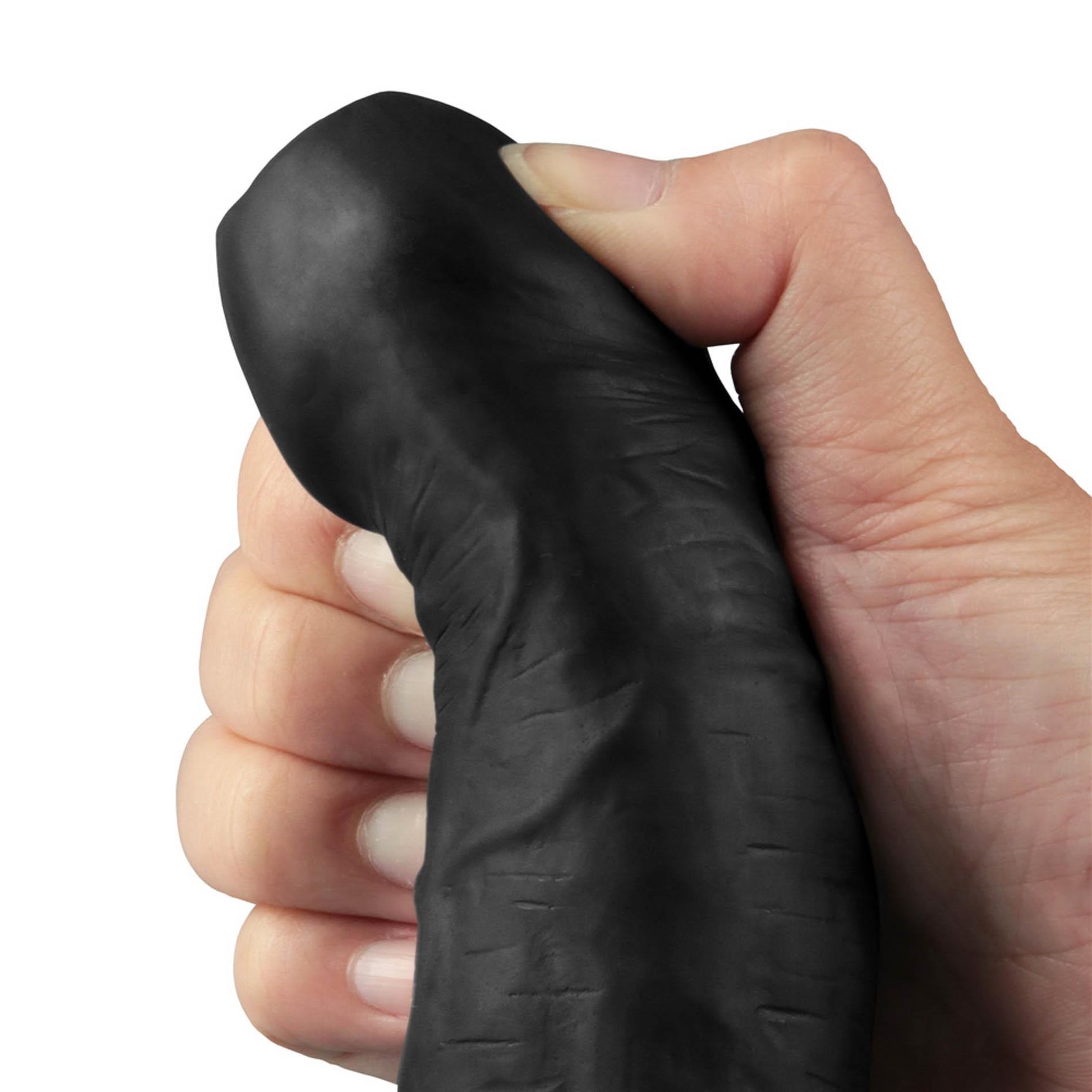 Dildo vibrant realist Lovetoy Real Softee, negru, USB, 23 cm