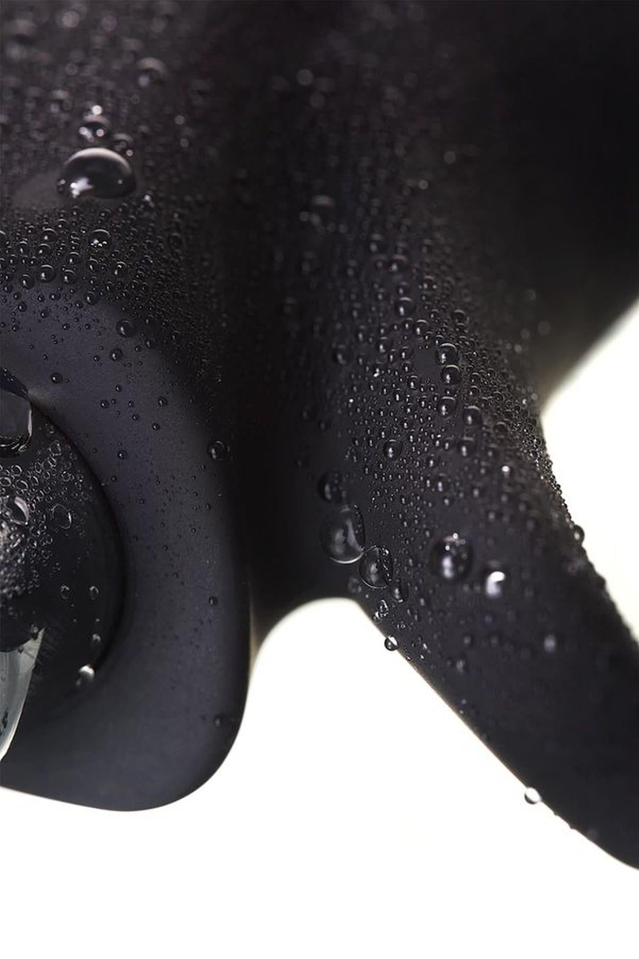 Masaj prostată Erotist din silicon negru 14 cm