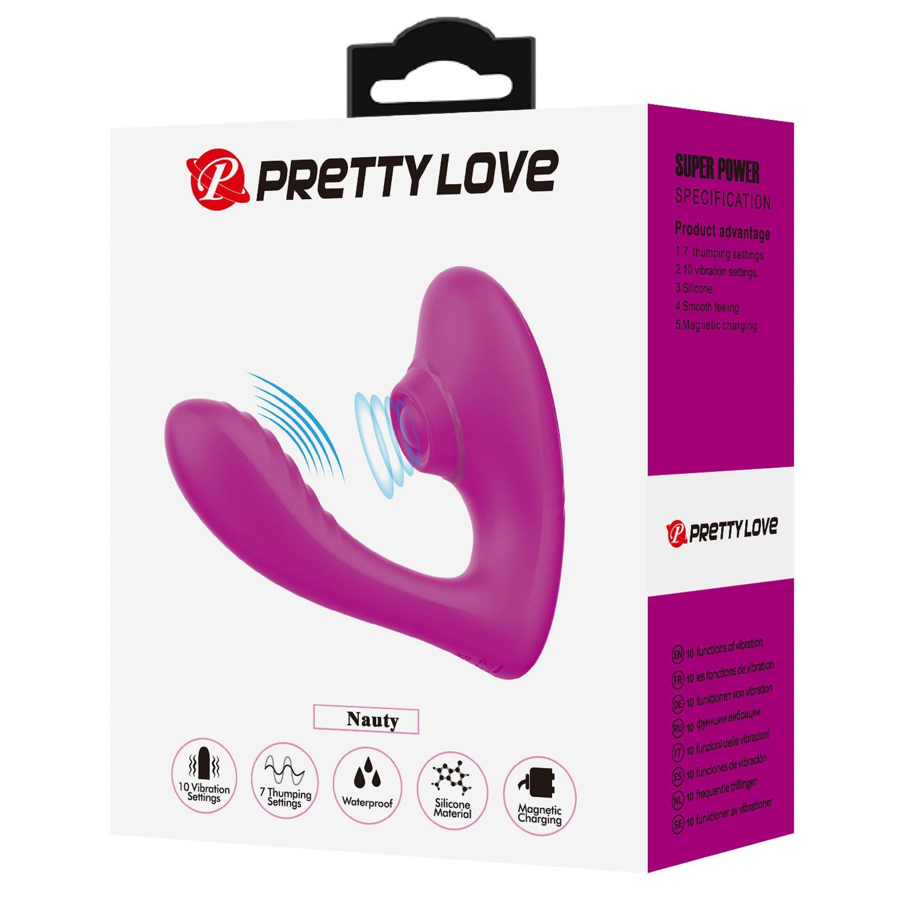 Stimulator clitoridian USB pulsatoriu din silicon Pretty Love Naty