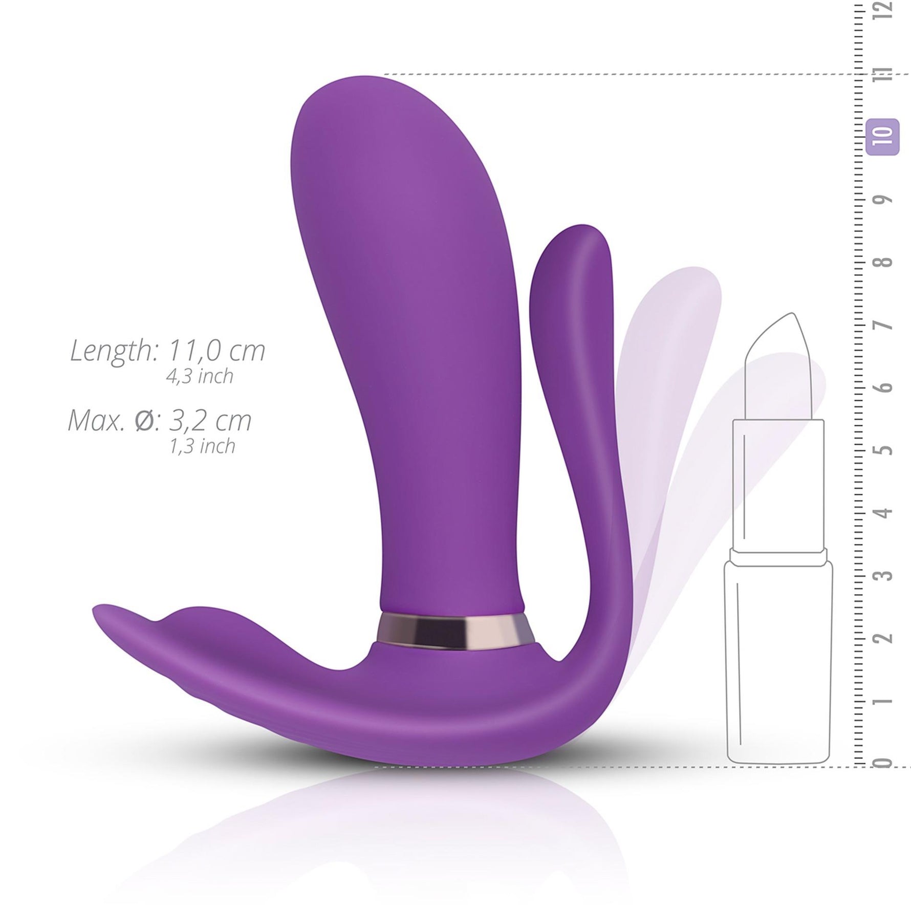 Vibrator Teazers Purple Pleaser pentru punctul G cu telecomandă