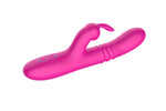 Vibrator USB roz, drăguț, rezistent la apă, din silicon, seria B, cu model iepuraș