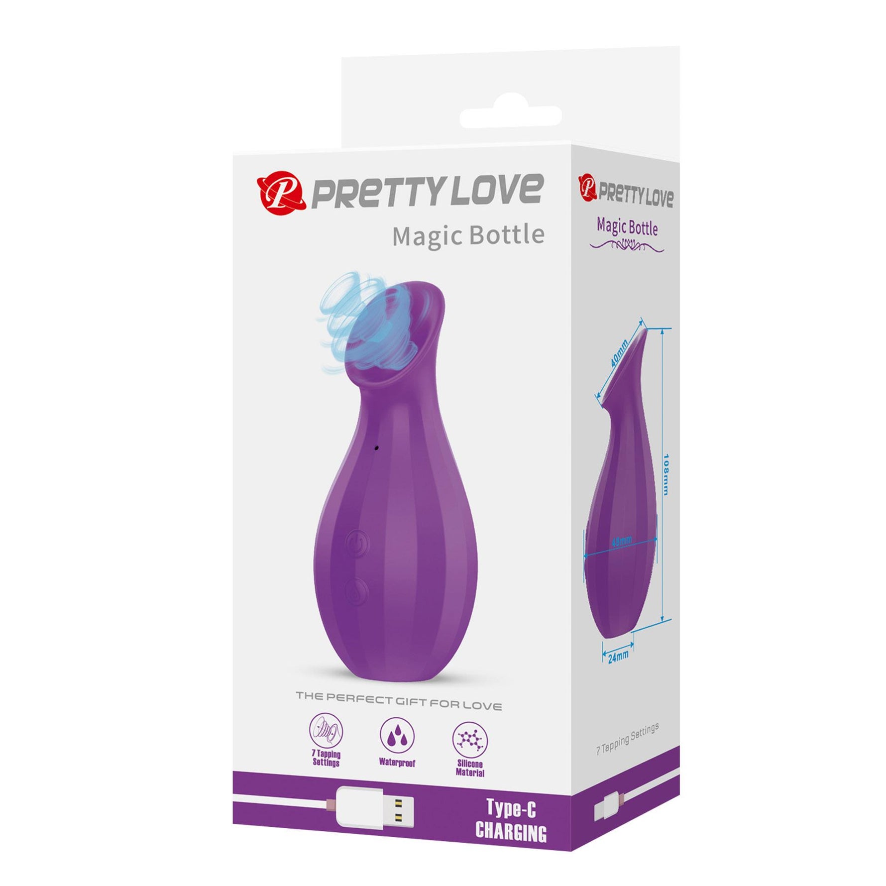Stimulator clitoridian cu sucțiune în formă de vază Pretty Love