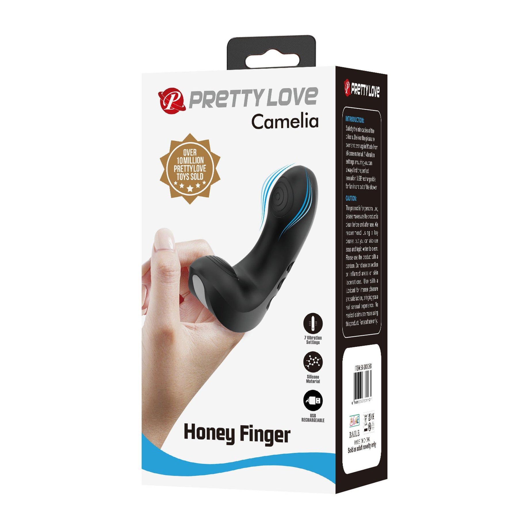 Vibrator pentru deget Camelia Pretty Love din silicon, cu 7 moduri