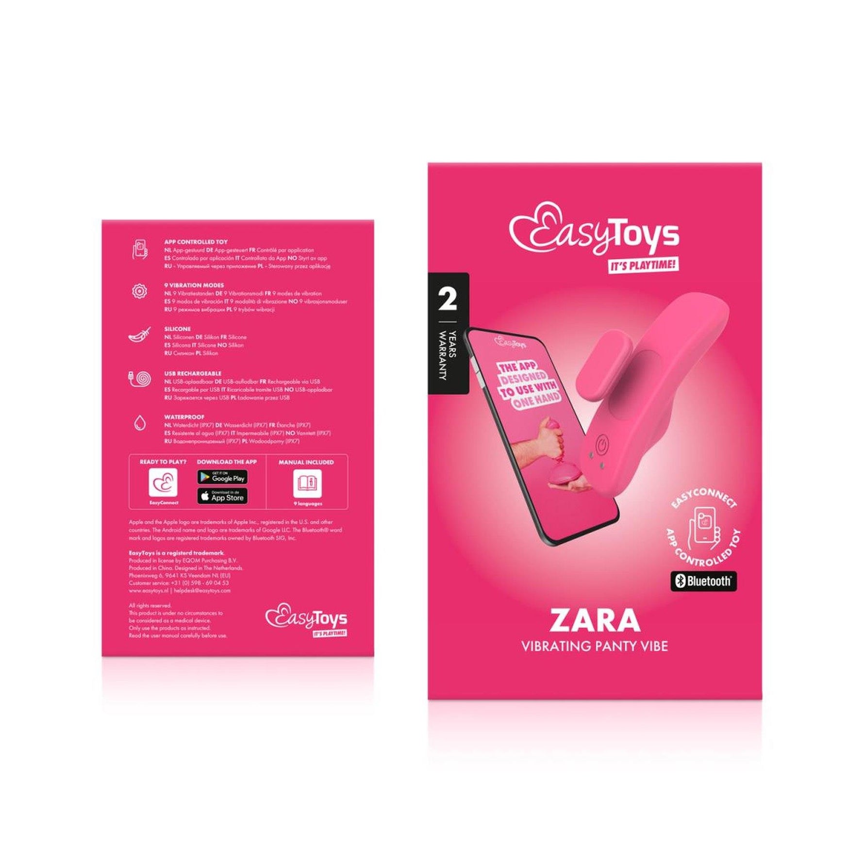 Vibrator pentru chiloți Zara EasyConnect controlat prin aplicație