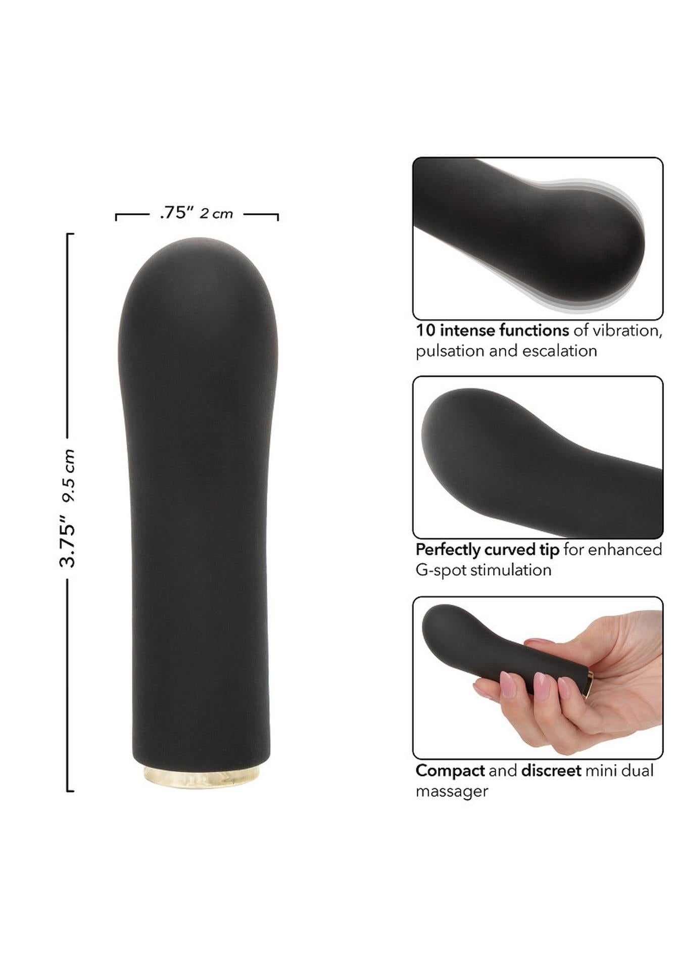 Vibrator Raven G Lover Calexotics Mini Negru 10 Funcții