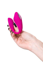 Vibrator dublu Cobrum A Toys din silicon roz 9,6 cm