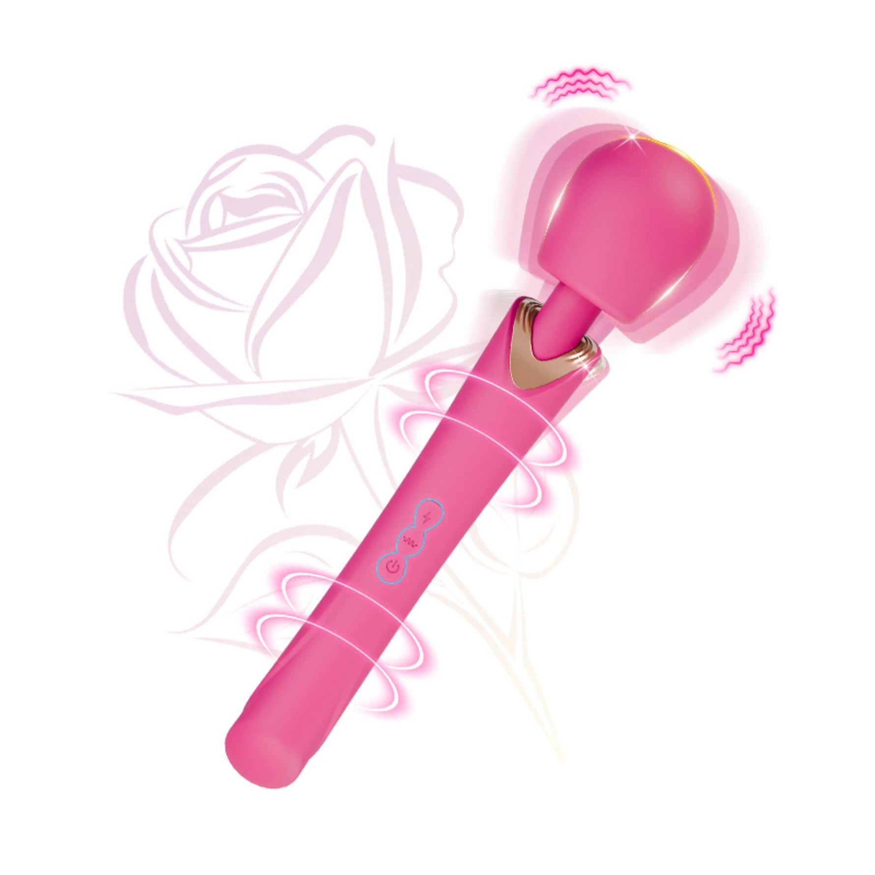 Aparat de masaj vibrant Perfect Wand, silicon roz, USB