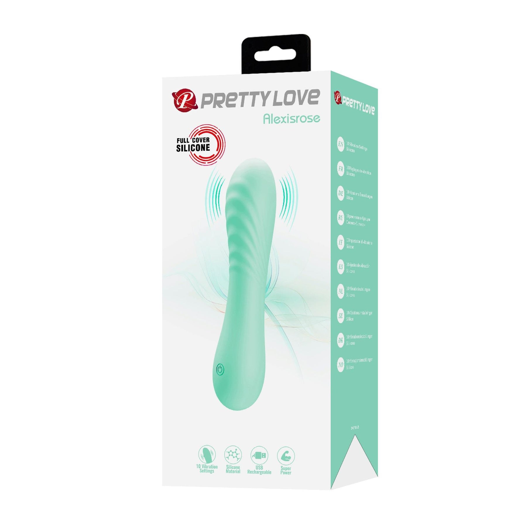 Vibrator Pretty Love Alexisrose din silicon cu 10 funcții de vibrație