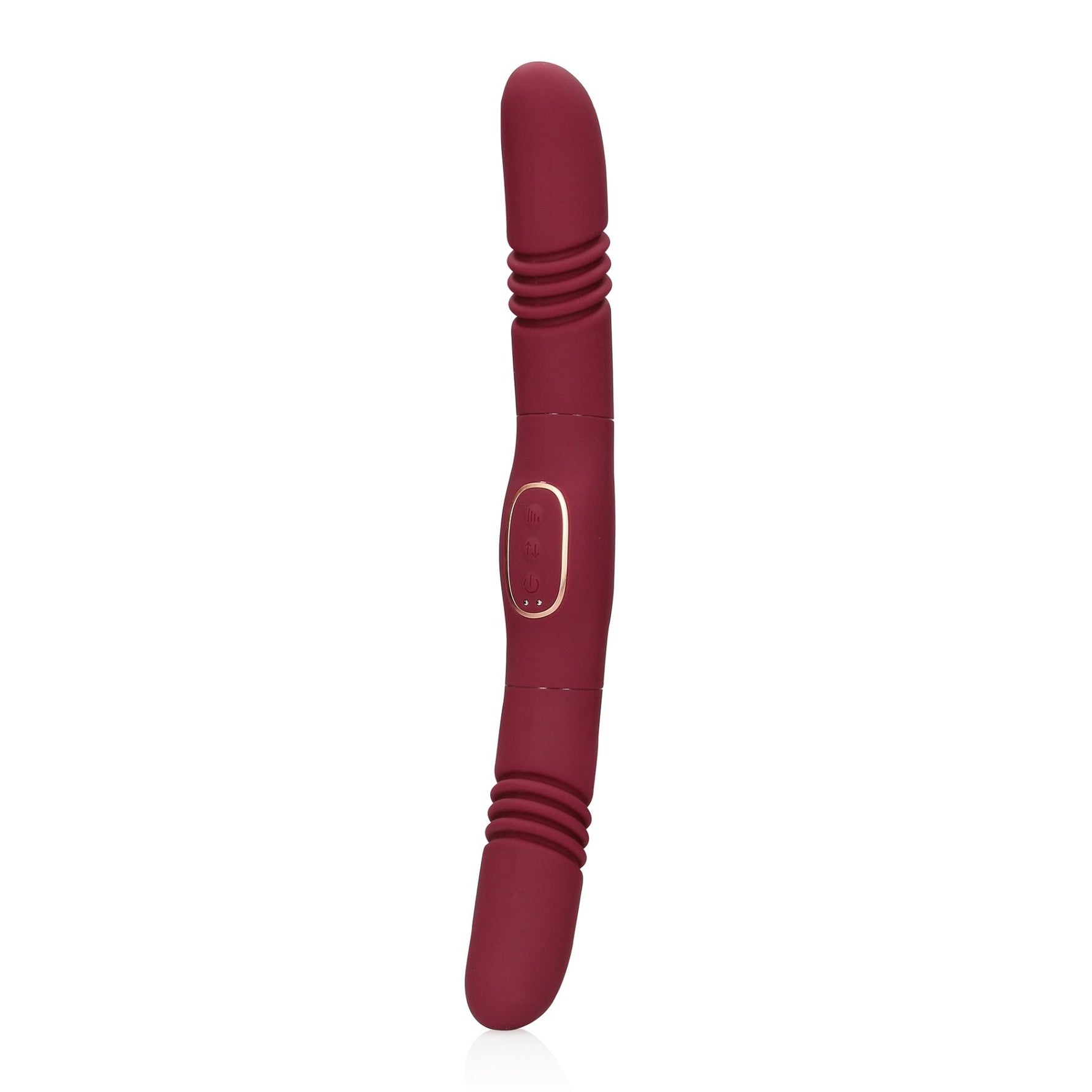 Vibrator Loveline cu 10 funcții, cu două fețe, tip Thrust