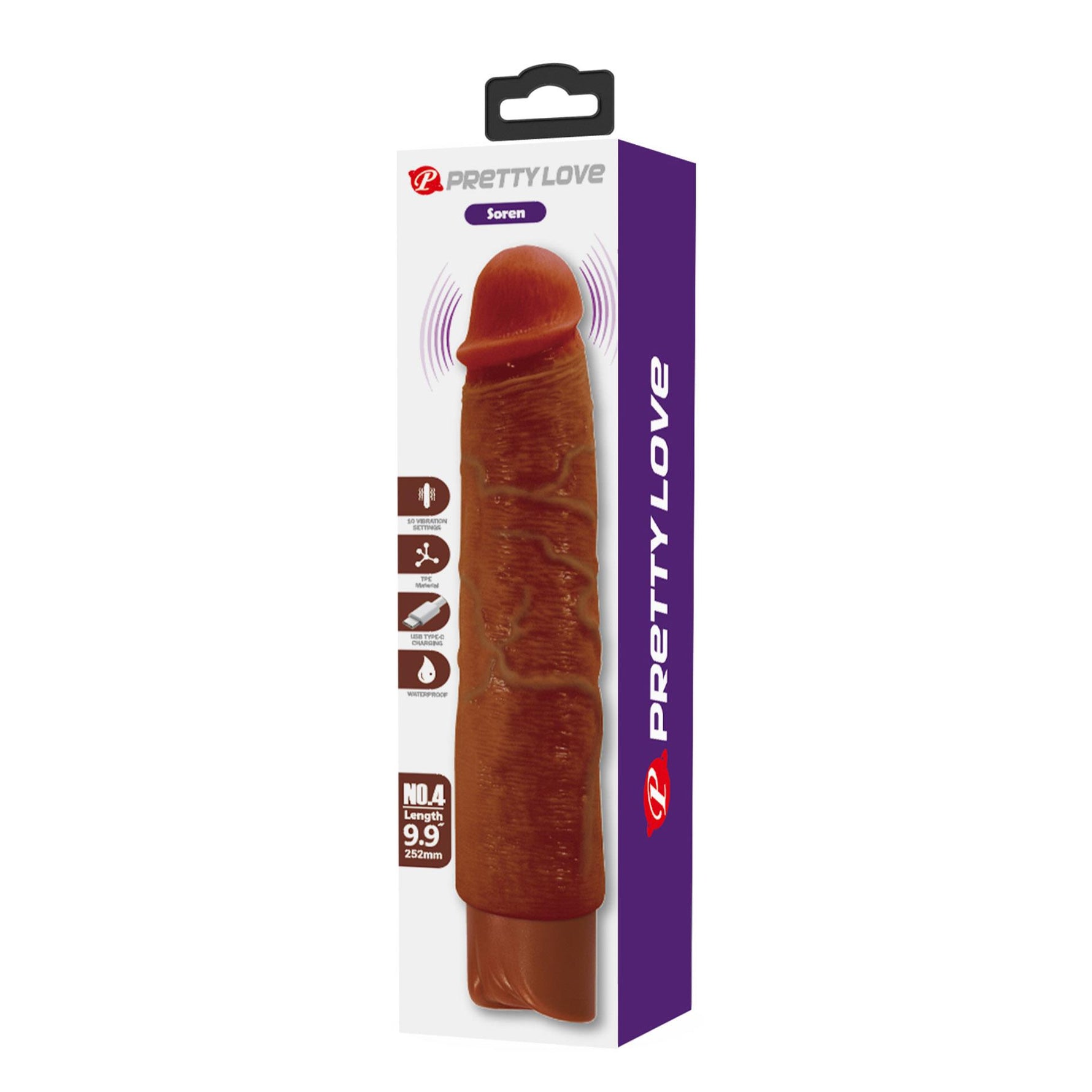 Vibrator Dildo USB Pretty Love Soren Realistic Maro