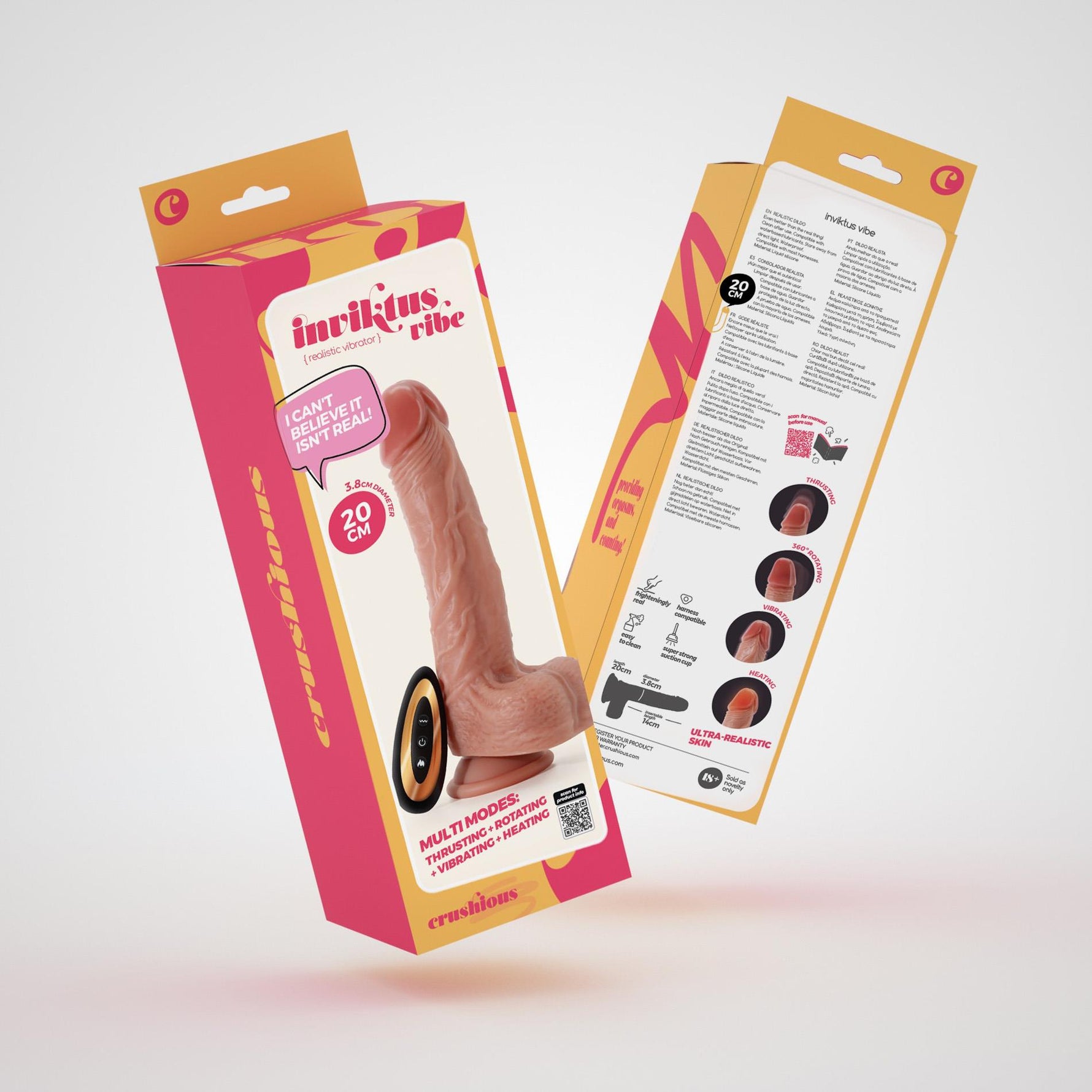 Vibrator realist Crushious Inviktus Vibe 20 cm