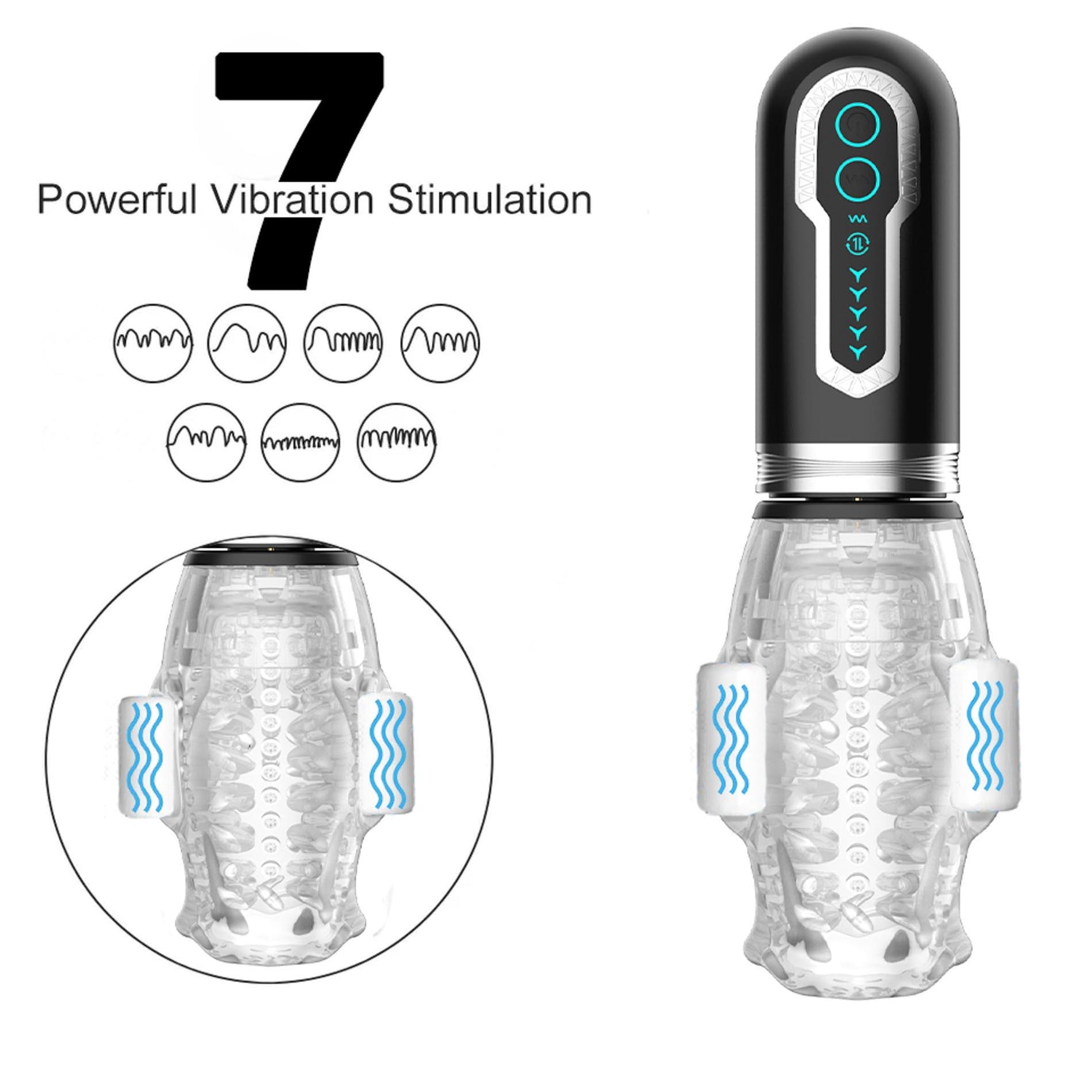 Masturbator drăguț Thrusting Rotation 360 Pro seria B