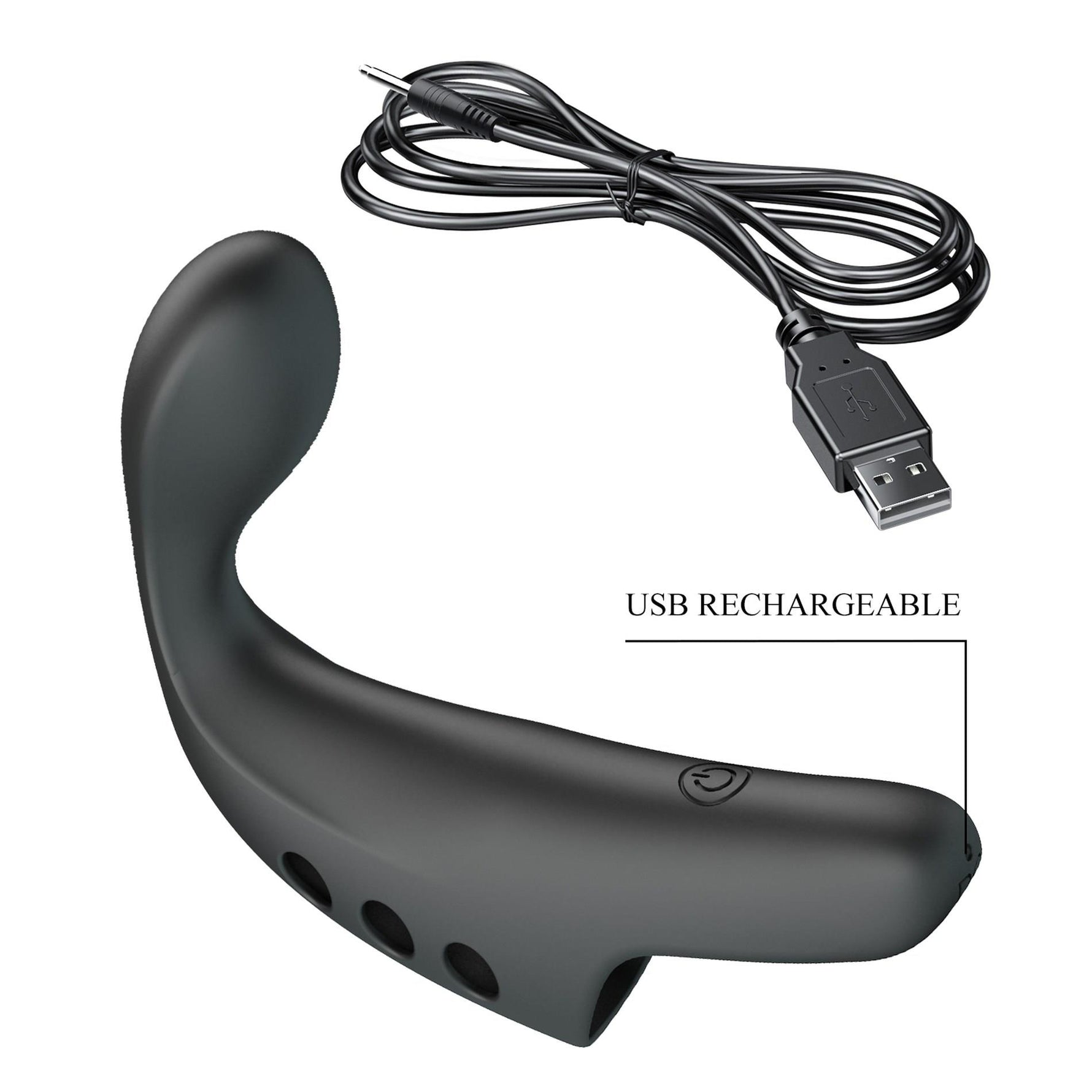 Vibrator de deget reîncărcabil din silicon Pretty Love Gorgon