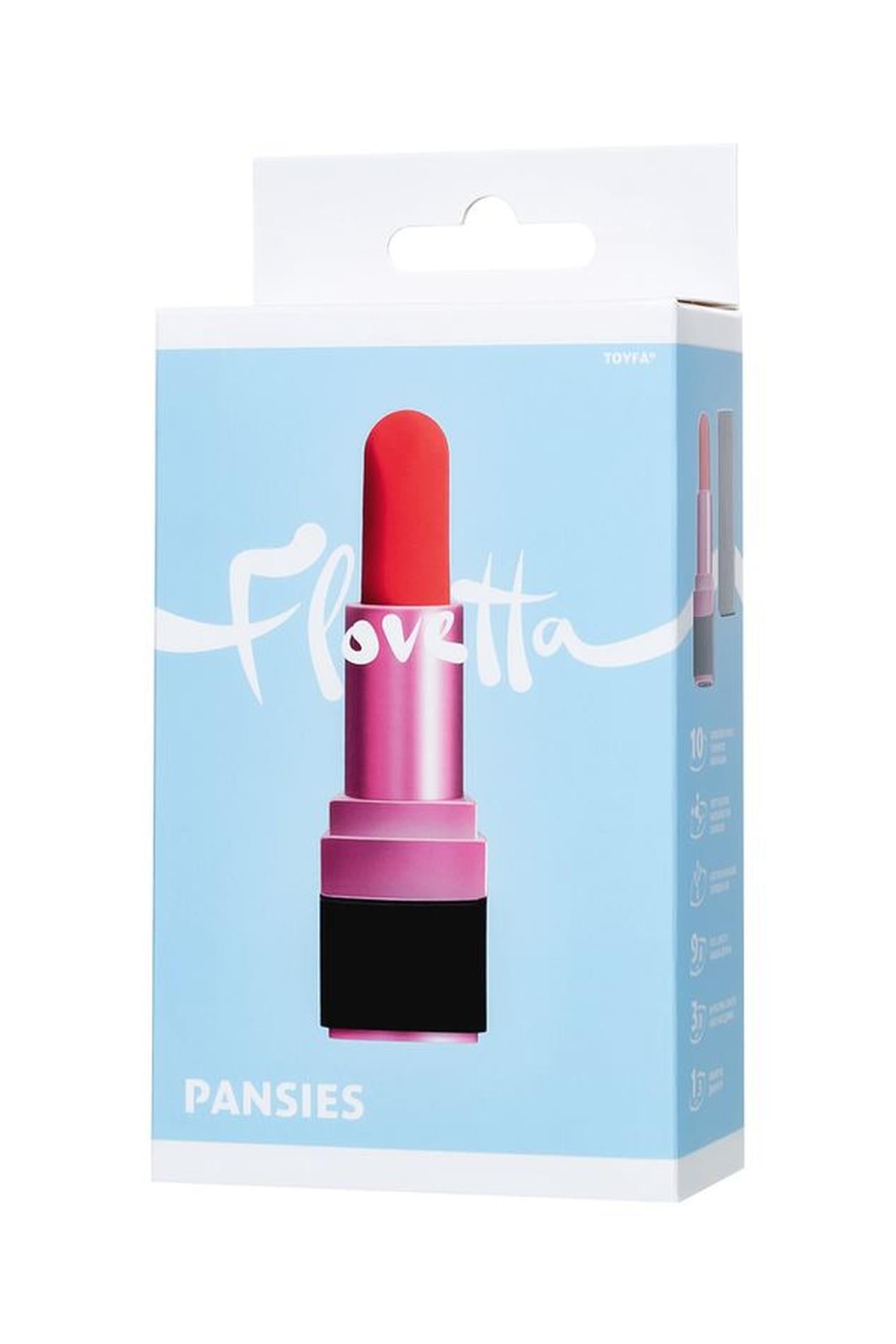 Vibrator Pansies Toyfa Mini Ruj Negru ABS 9cm USB