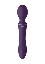 Vibrator cu baghetă din silicon Vive Enora, violet, USB, 22 cm