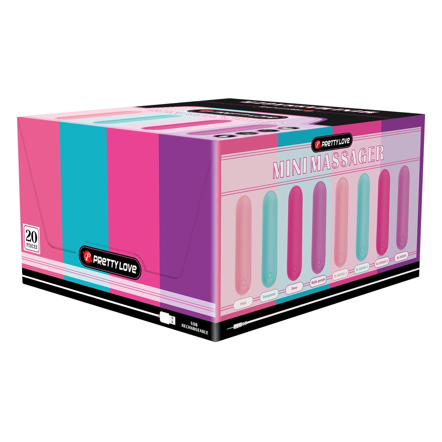 Vibrator mini Pretty Love Stefan, 10 funcții, impermeabil