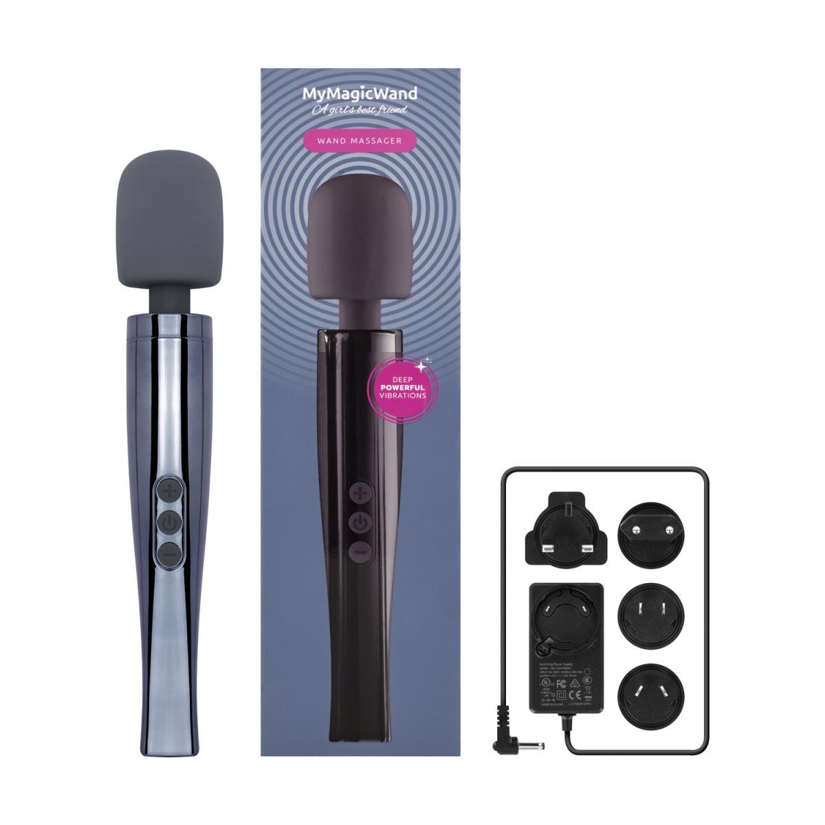 Baghetă de masaj din silicon MyMagicWand gri