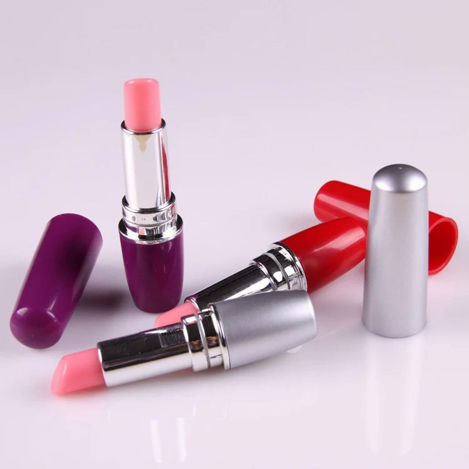 Vibrator mini ruj Power Escorts roșu 9,5 cm