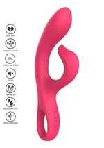 Vibrator XOCOON cu orgasm fără sfârșit, fuchsia, USB, 21 cm