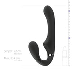 Strânge-on autoportant fără piese Avery USB vibrator 22 cm negru