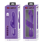 Vibrator Pretty Love Kampas cu model iepuraș violet, cu 7 funcții
