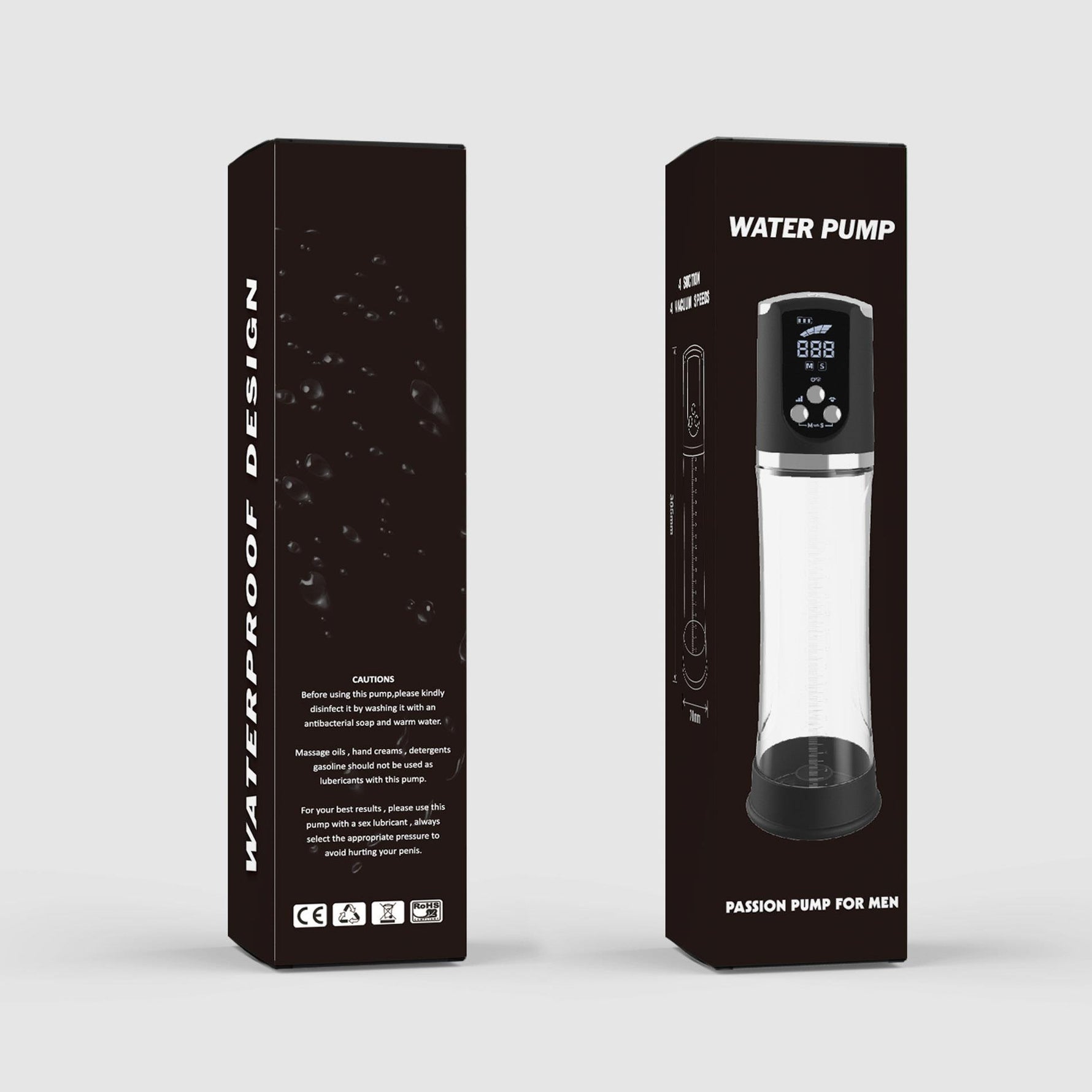 Pompă de apă electrică PASSION PUMP, LCD impermeabilă