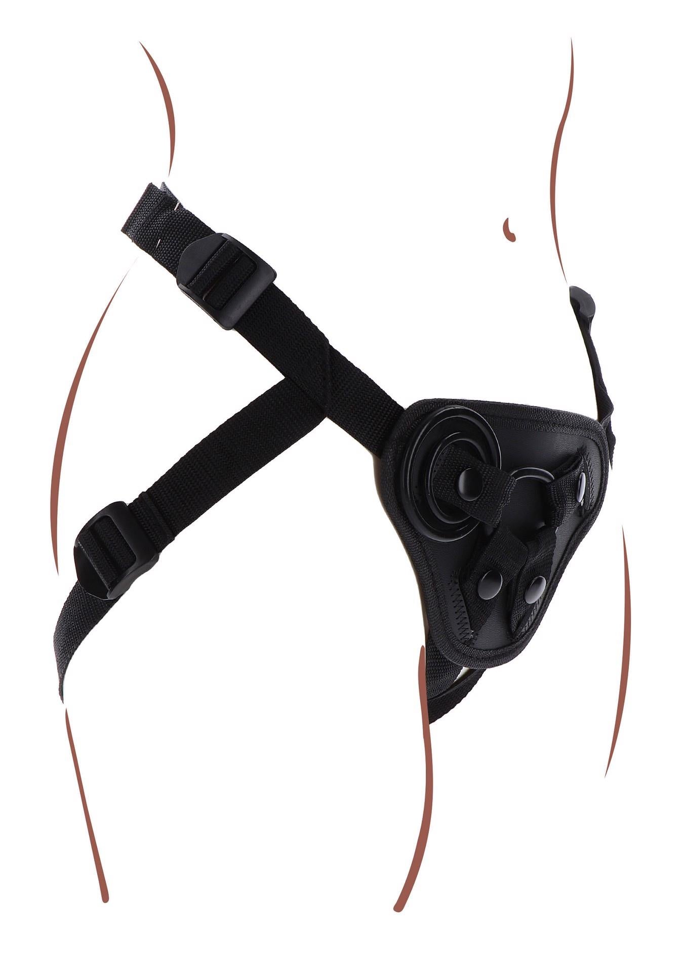 Ham cu strap-on ToyJoy Get Real, poliester negru