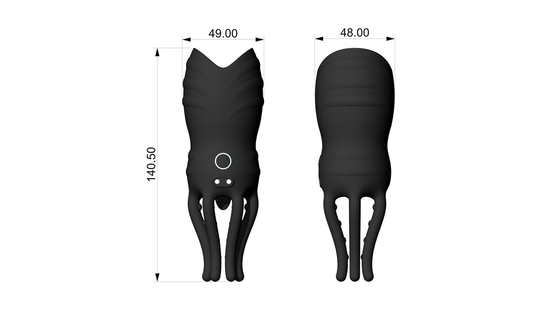 Stimulator vibrant cu caracatiță din silicon drăguț seria B, impermeabil, USB