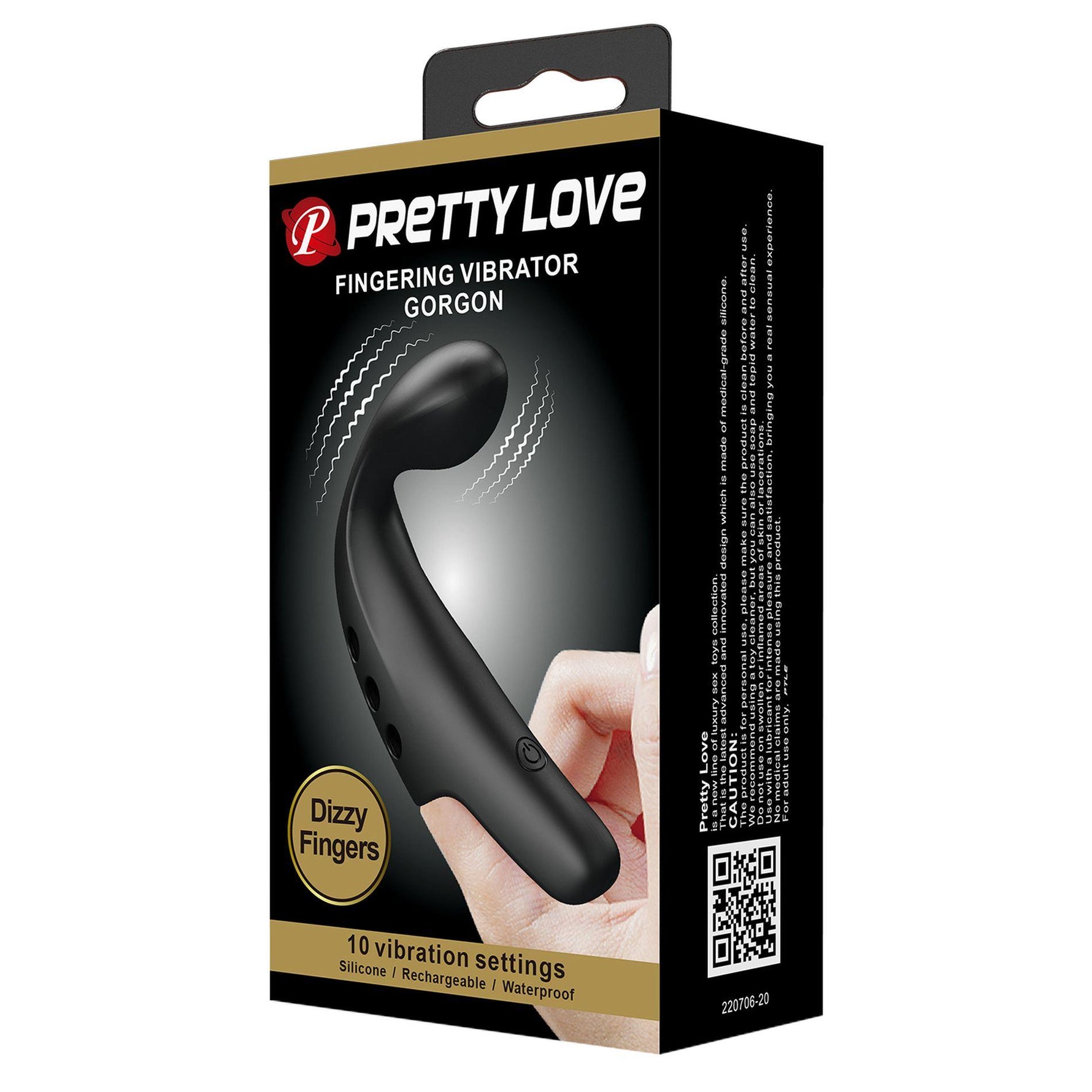 Vibrator de deget reîncărcabil din silicon Pretty Love Gorgon