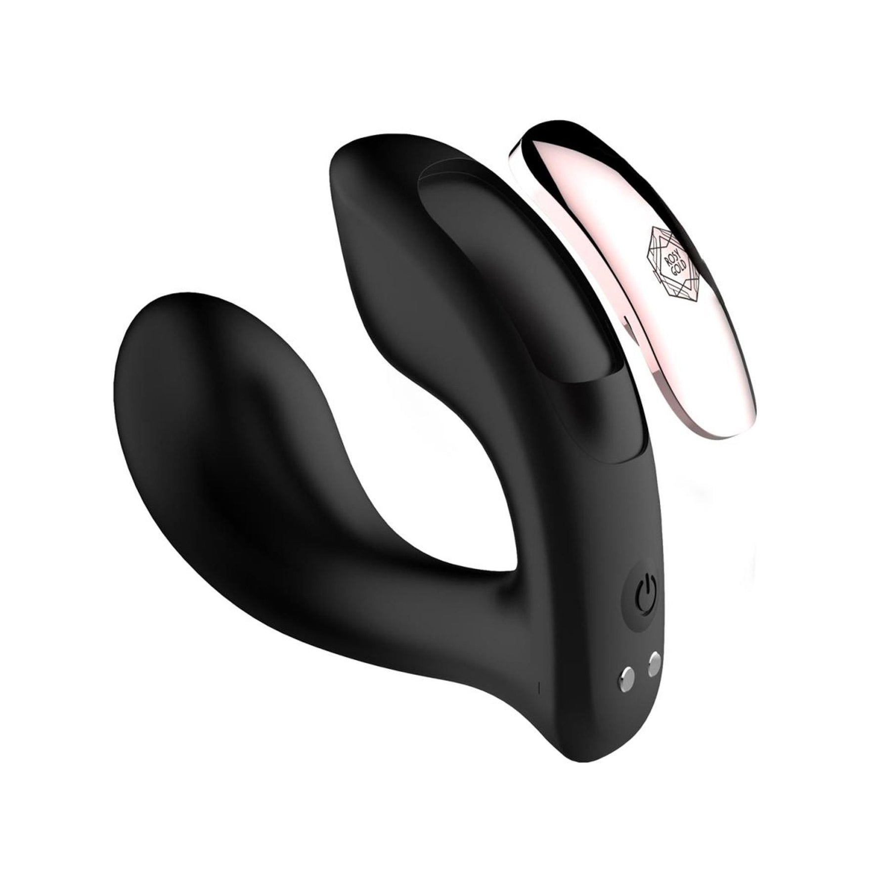 Vibrator portabil Rosy Gold cu carcasă de încărcare, negru