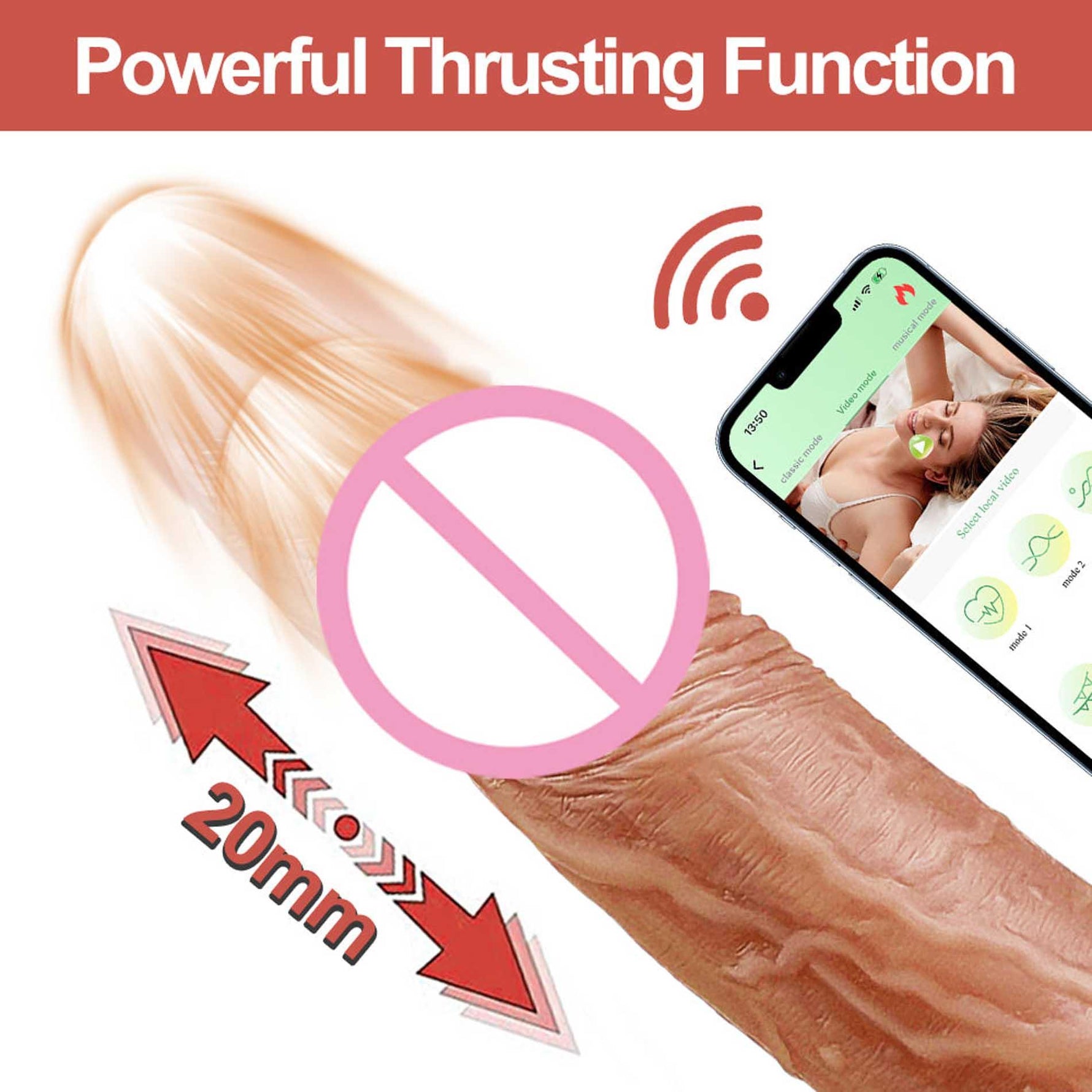 Vibrator realist premium Lovesecret cu aplicație 21,5 cm