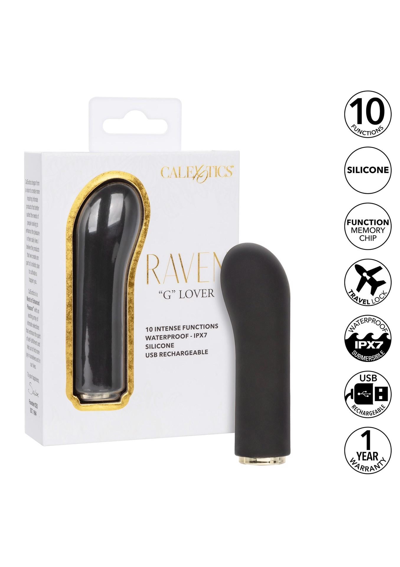 Vibrator Raven G Lover Calexotics Mini Negru 10 Funcții