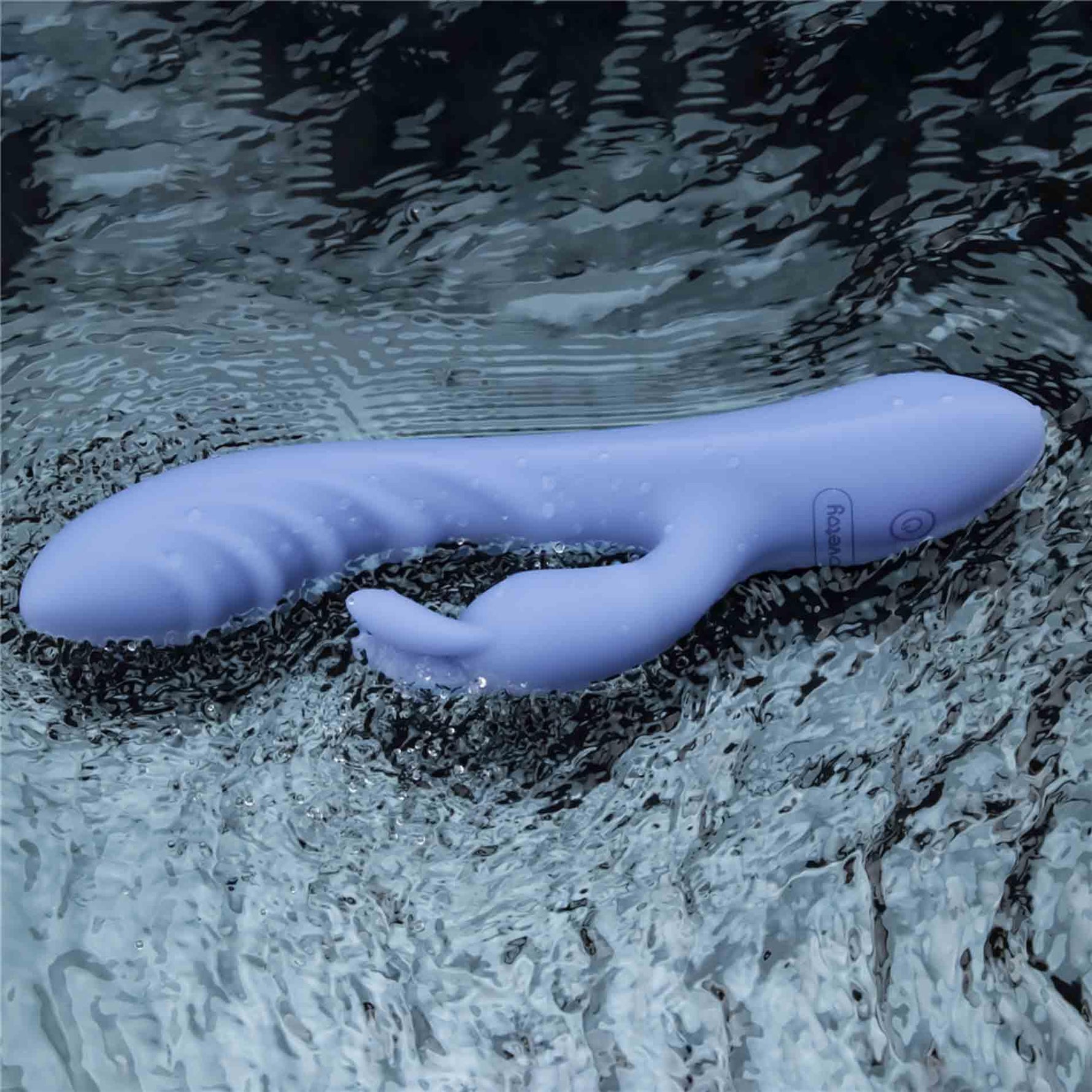 Vibrator USB Lovetoy Swirl din silicon, formă de iepuraș, 20,5 cm