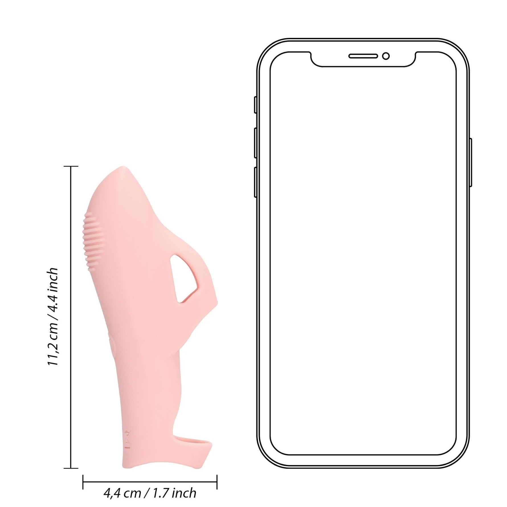 Vibrator pentru deget Loveline din silicon, roz