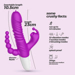Vibrator Crushious Wrangler pentru punct G cu glisare și aspirație USB 23 cm