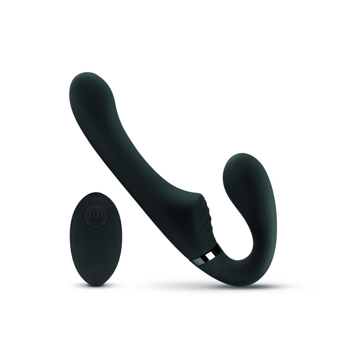 Strânge-on autoportant fără piese Avery USB vibrator 22 cm negru