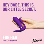 Vibrator Teazers Purple Pleaser pentru punctul G cu telecomandă