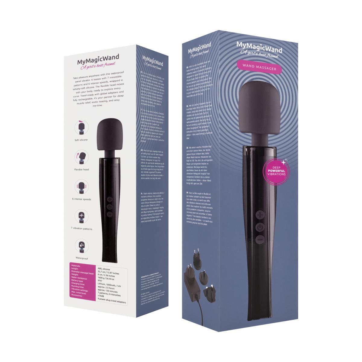 Baghetă de masaj din silicon MyMagicWand gri