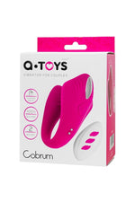 Vibrator dublu Cobrum A Toys din silicon roz 9,6 cm