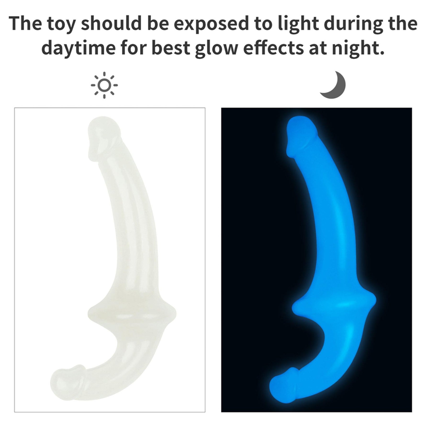 Dildo dublu strălucitor Lumino Play Lovetoy 27 cm