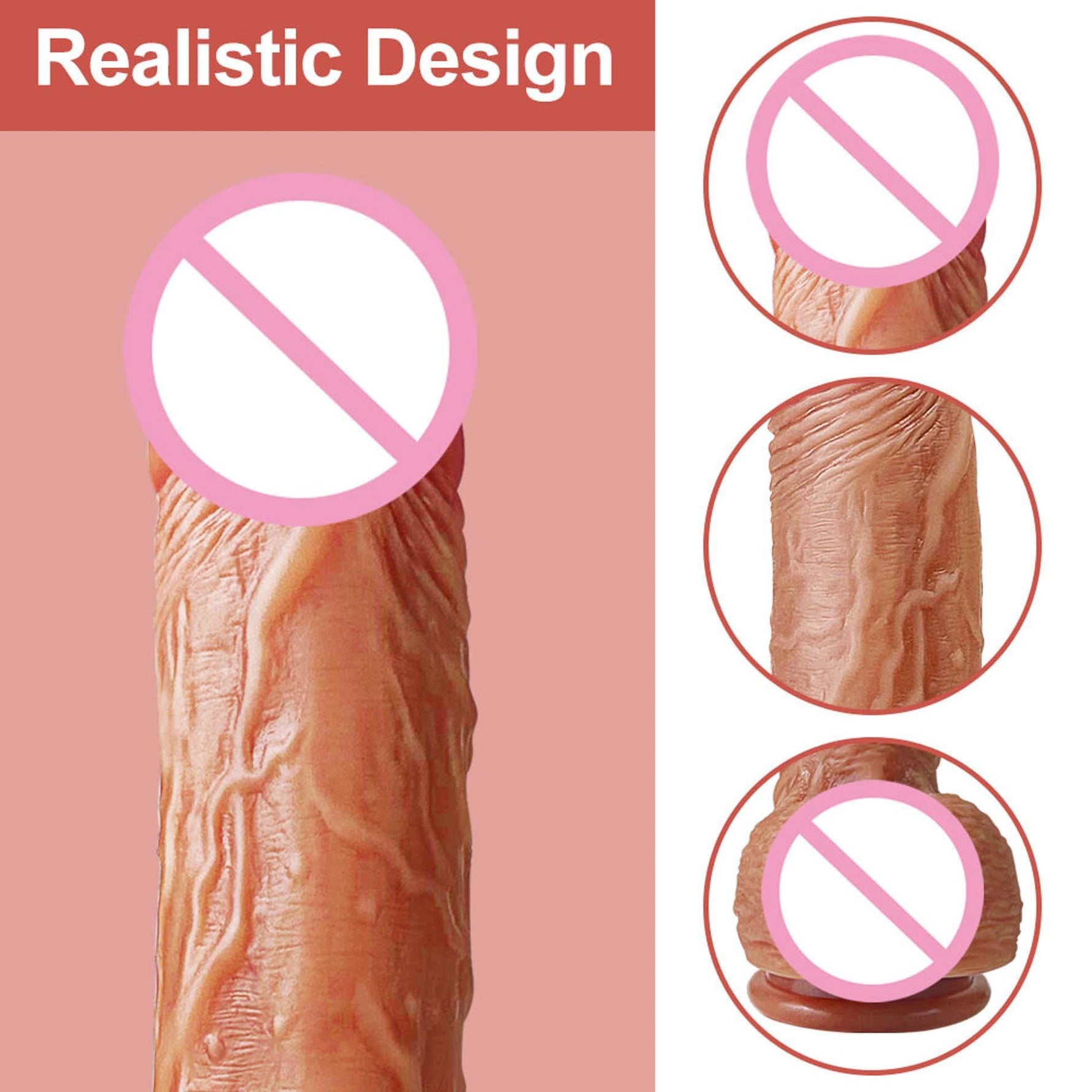 Vibrator realist premium Lovesecret cu aplicație 21,5 cm