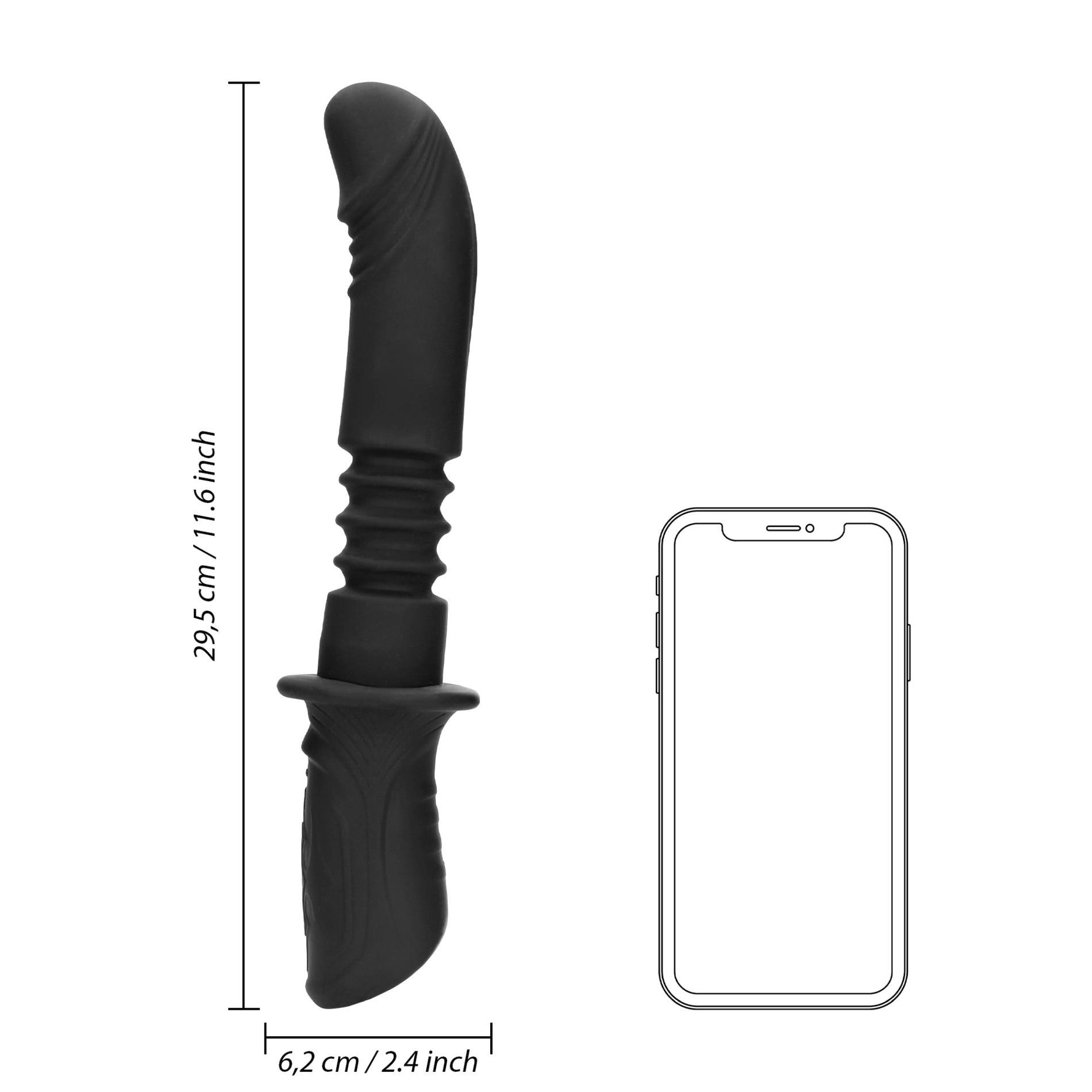 Au! Mașină de sex glisantă USB neagră