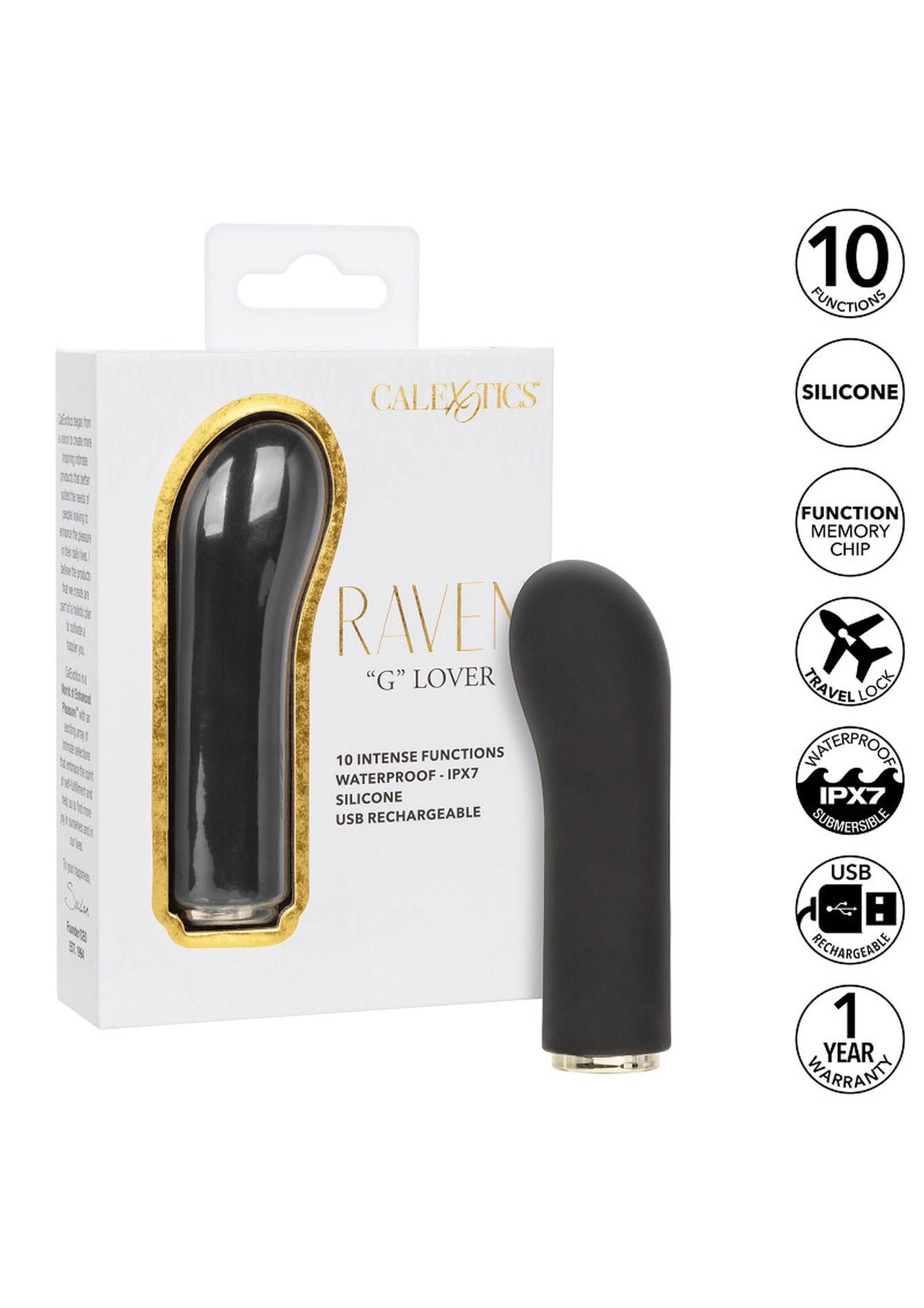 Vibrator Raven G Lover Calexotics Mini Negru 10 Funcții